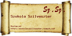 Szokola Szilveszter névjegykártya
